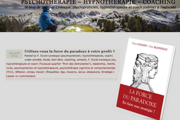 Psychothérapeute – April 2014